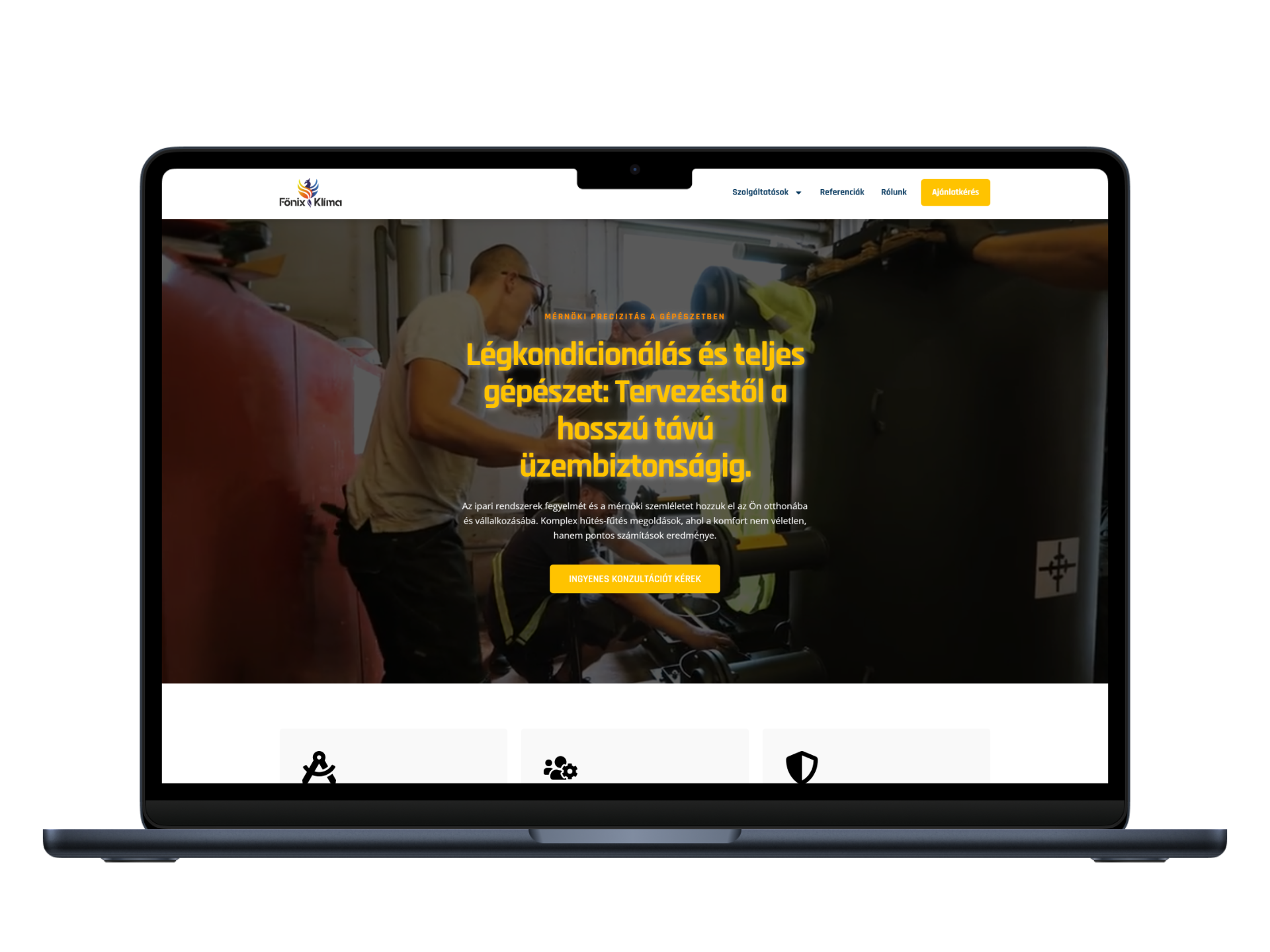 Főnix Klíma B2B Weboldal - Laptop Architektúra